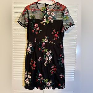 Floral embroidered dress
